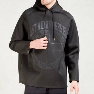 ASTRID ANDERSEN Black L/S Crewneck Neoprene
Logo Hoodie